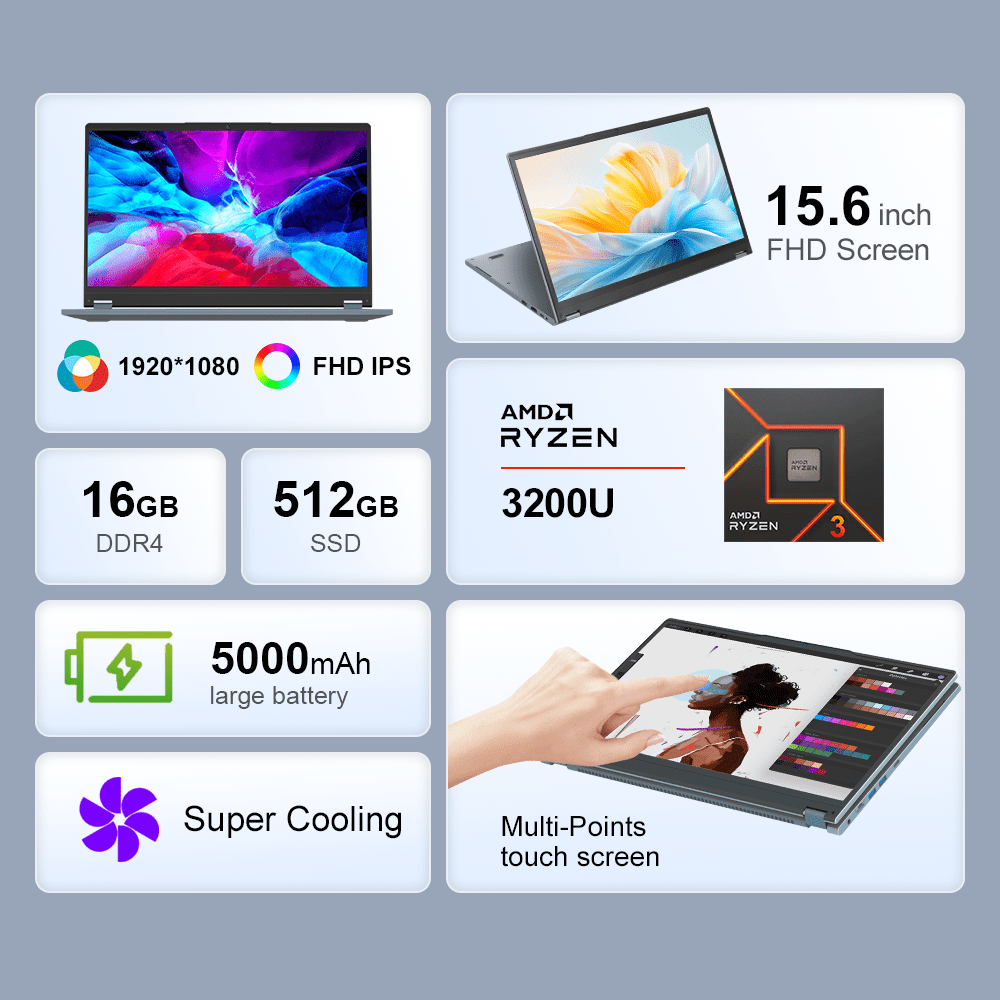 Ninkear YBOOK 15 Laptop - Versatile & Budget-Friendly 360° filp - Ninkear.com