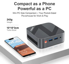 Ninkear Mini-PC MBOX 11: the Compact Powered by Intel N150 processor with Windows 11 Pro Pre-installed OS.