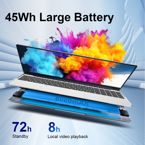 Ninkear N15 Air Laptop 15.6-inch Full HD IPS Intel Celeron N95 16GB DDR4+512GB SSD Portable PC Windows 11 Notebook