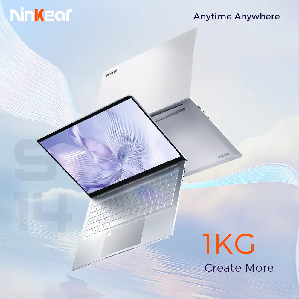 Ninkear S14 AMD Ryzen 5 6600H | 7535HS Ultra-Slim & Lightweight Laptop for Highly Portable Mobile Office