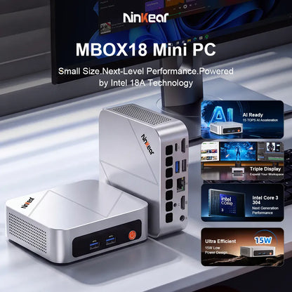 Ninkear MBOX18 Mini PC  Intel® Core™ 3 processor 304 Compact & Ultra-Quiet
