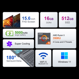 Ninkear A15 Air 15.6 Inch AMD R5 3500U Laptop