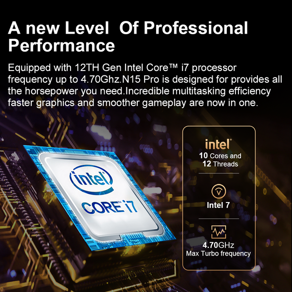 Ninkear N15 Pro 15.6-inch Full HD IPS Screen Intel Core i7-1255U 32GB DDR4 +1TB SSD Face Recognition System Windows 11 Notebook