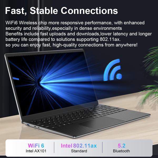 Ninkear N15 Plus Laptop 15.6-inch IPS Full HD Intel N100 16GB RAM+ 1TB SSD 89WH WIFI-6 PD 45W Windows 11 Office Notebook