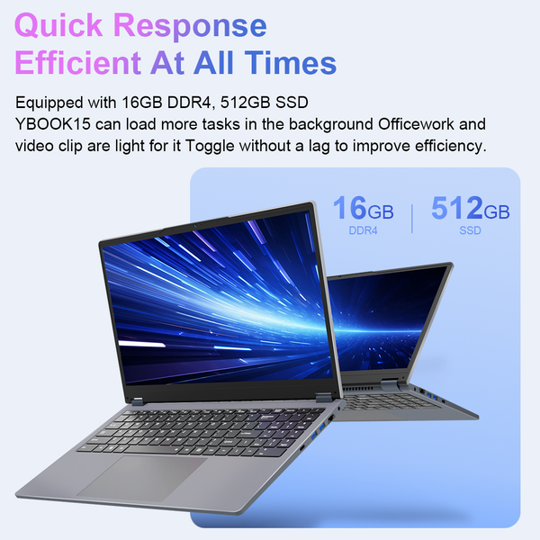 Ninkear YBOOK 15 Laptop 15.6-inch  Touchscreen Laptop  AMD Ryzen™ 3 3200U 16GB DDR4 + 512GB SSD Windows 11 Notebooks