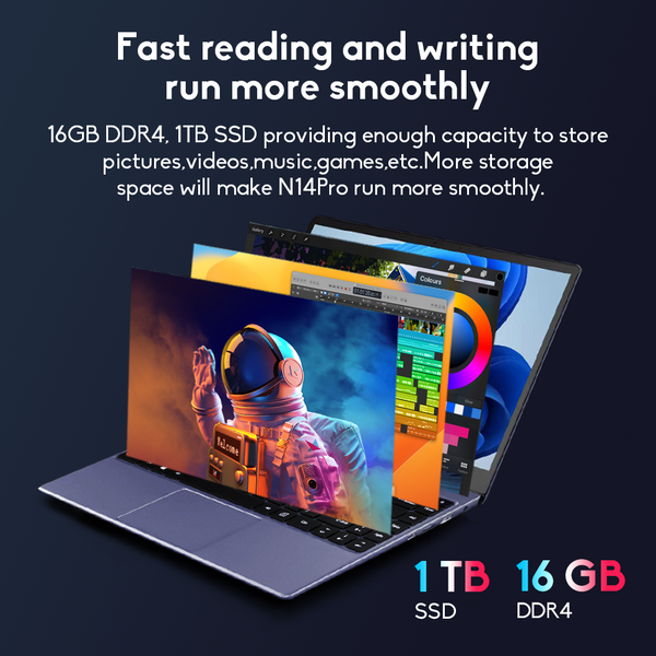 Ninkear Laptop N14 Pro 14-inch IPS Full HD Intel Core i7-11390H 16GB RAM+1TB SSD Portable Computer Windows 11 Notebook Ultrabook