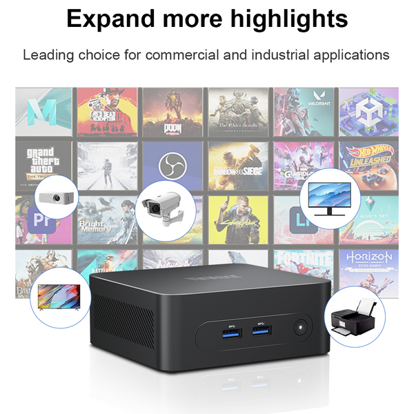 Ninkear Mini PC N10 Intel Alder Lake-N N100 16 GB DDR4 + 512GB SSD Dual-band WiFi Gigabit LAN Bluetooth 5.0 Window 11 Mini Computer