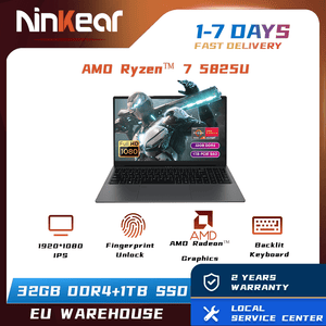 Ninkear A15 Plus AMD Ryzen7 5825U Laptop - High Performance & Cost-effective