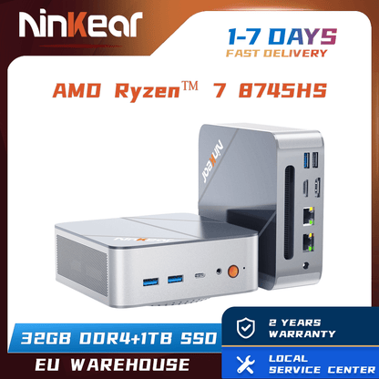 Ninkear M8 Mini PC AMD Ryzen 7 8745HS Compact & Ultra-Quiet