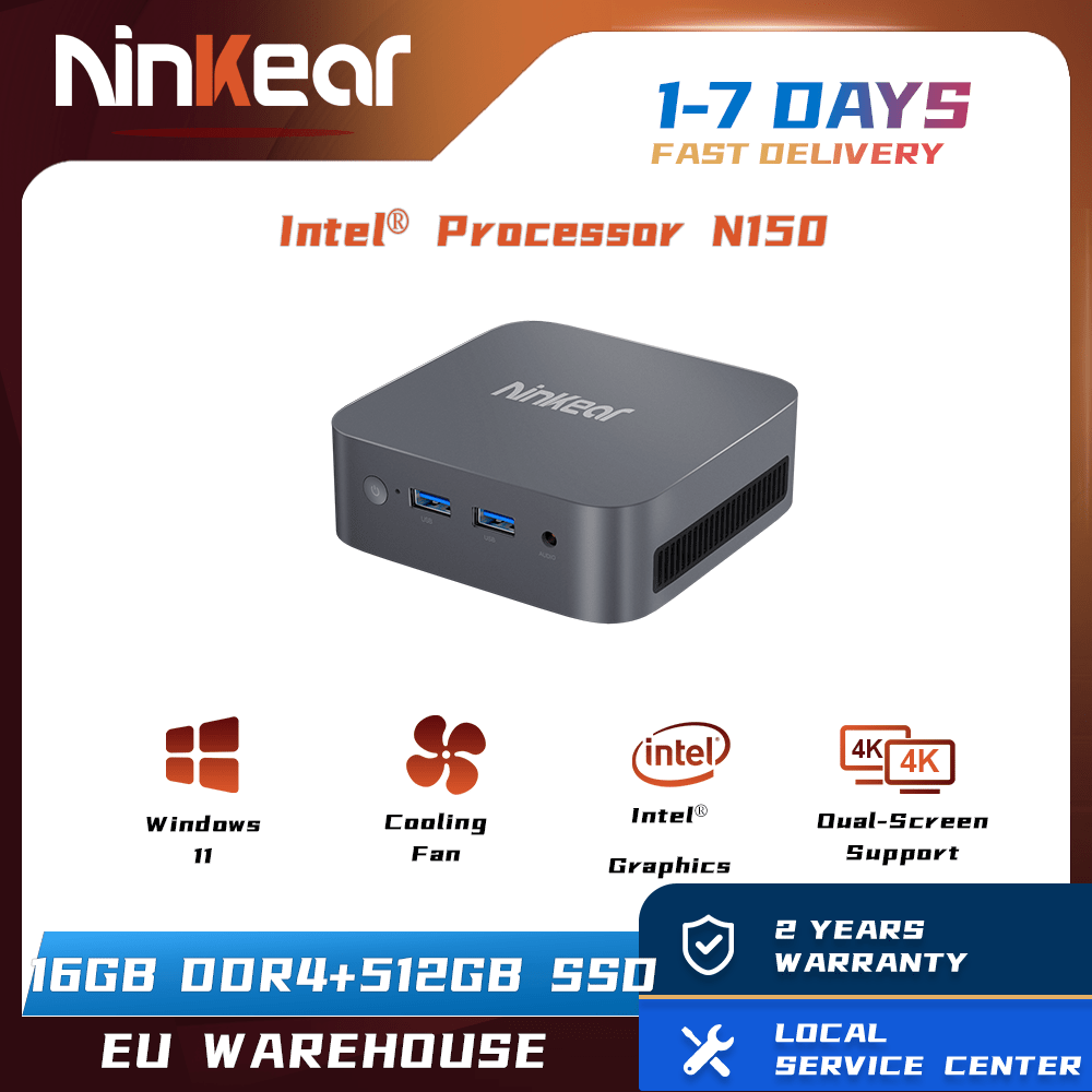 Ninkear MBOX 11 MINI PC Intel N150 Compact & Ultra-Quiet