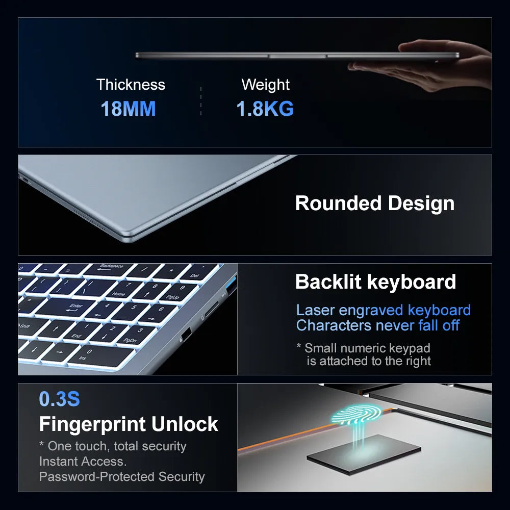 Ninkear N16 Pro Intel Core Ultra 5 125H High Performance Laptop