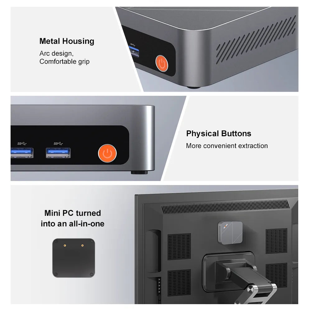 Ninkear M7 Mini PC AMD Ryzen 5 7430U/Intel® Core™ i7-1185G7 Compact &