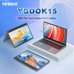 Ninkear YBOOK 15 15.6 Inch 360° filp 2 in 1 Tablet Touch Screen Laptop